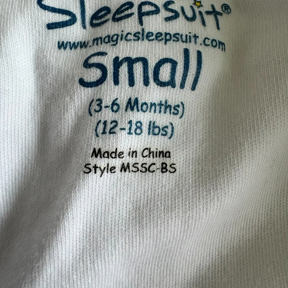 Baby Merlin Magic Sleepsuit Kids Toddler Blue Cotton‎ Swaddle Size Small 3-6 M